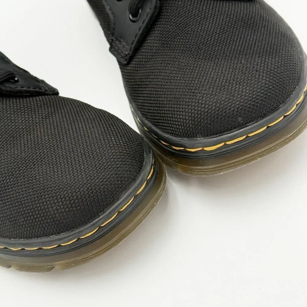 Dr. Martens Docs Combs Junior Boots Side Zip Canvas and Leather Lace Up - Kids U